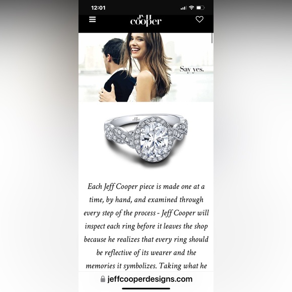 ❌SOLD❌ Custom Jeff Cooper 950 Palladium Princess Cut Diamond Engagement Ring - Picture 12 of 12